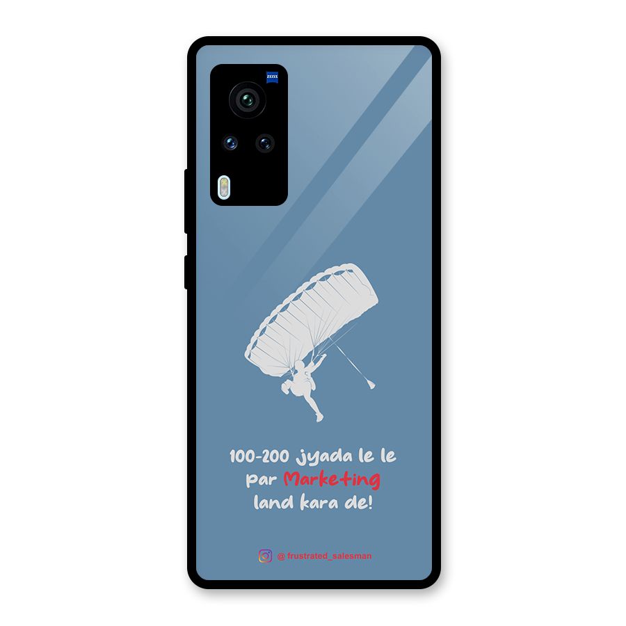 Marketing Land Kara De SteelBlue Glass Back Case for Vivo X60 Pro