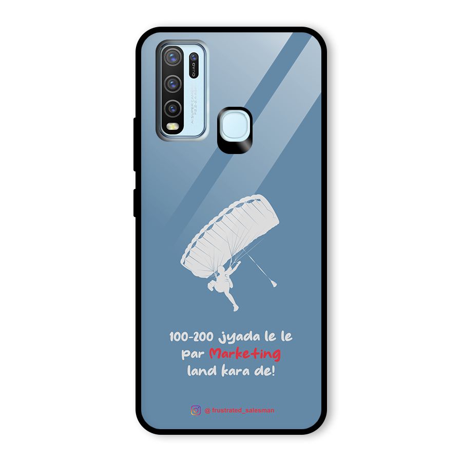Marketing Land Kara De SteelBlue Glass Back Case for Vivo Y30