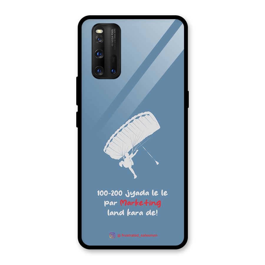 Marketing Land Kara De SteelBlue Glass Back Case for Vivo iQOO 3