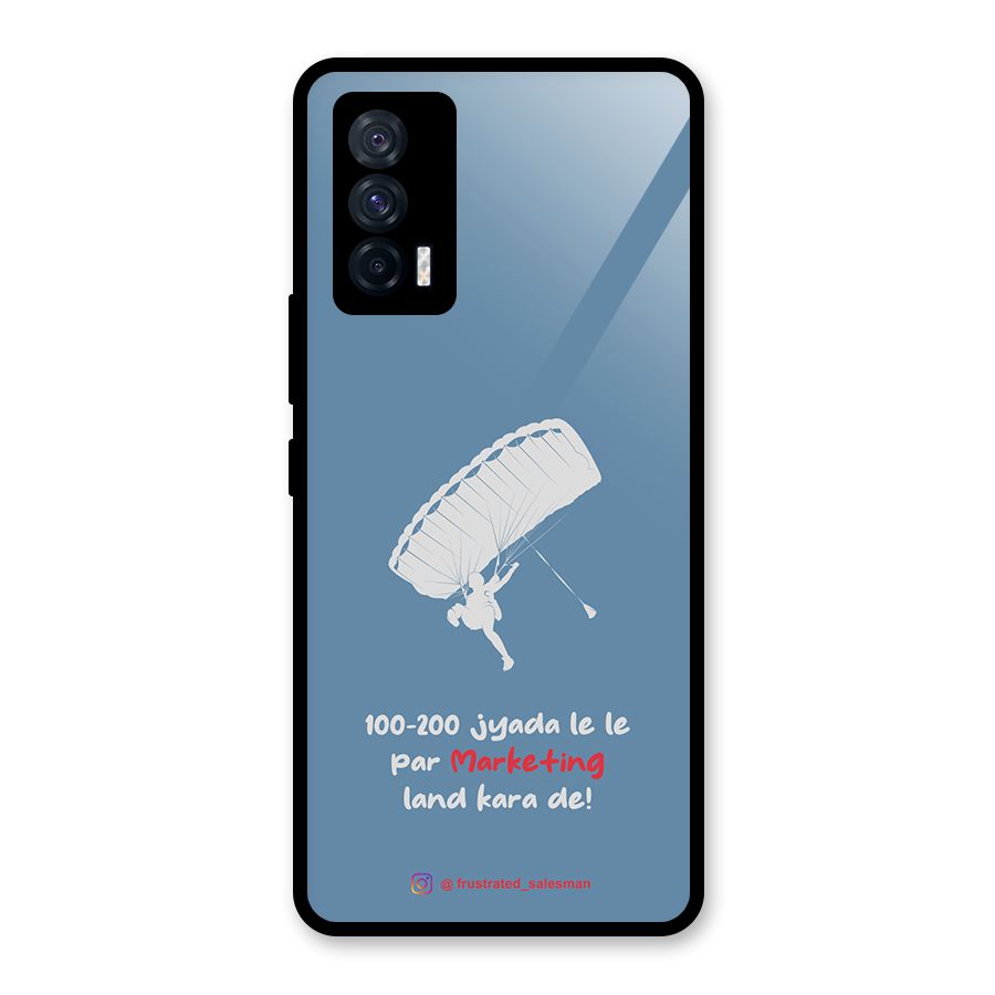 Marketing Land Kara De SteelBlue Glass Back Case for Vivo iQOO 7 5G