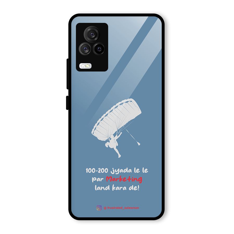 Marketing Land Kara De SteelBlue Glass Back Case for Vivo iQOO 7 Legend 5G