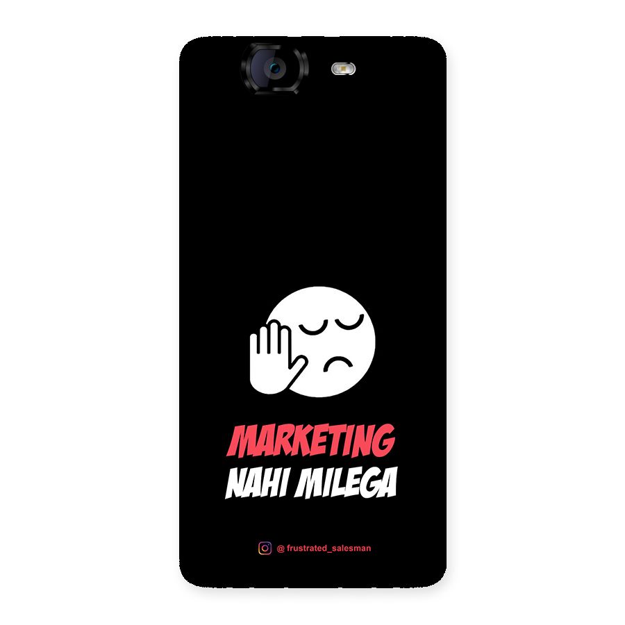 Marketing Nahi Milega Black Back Case for Canvas Knight A350