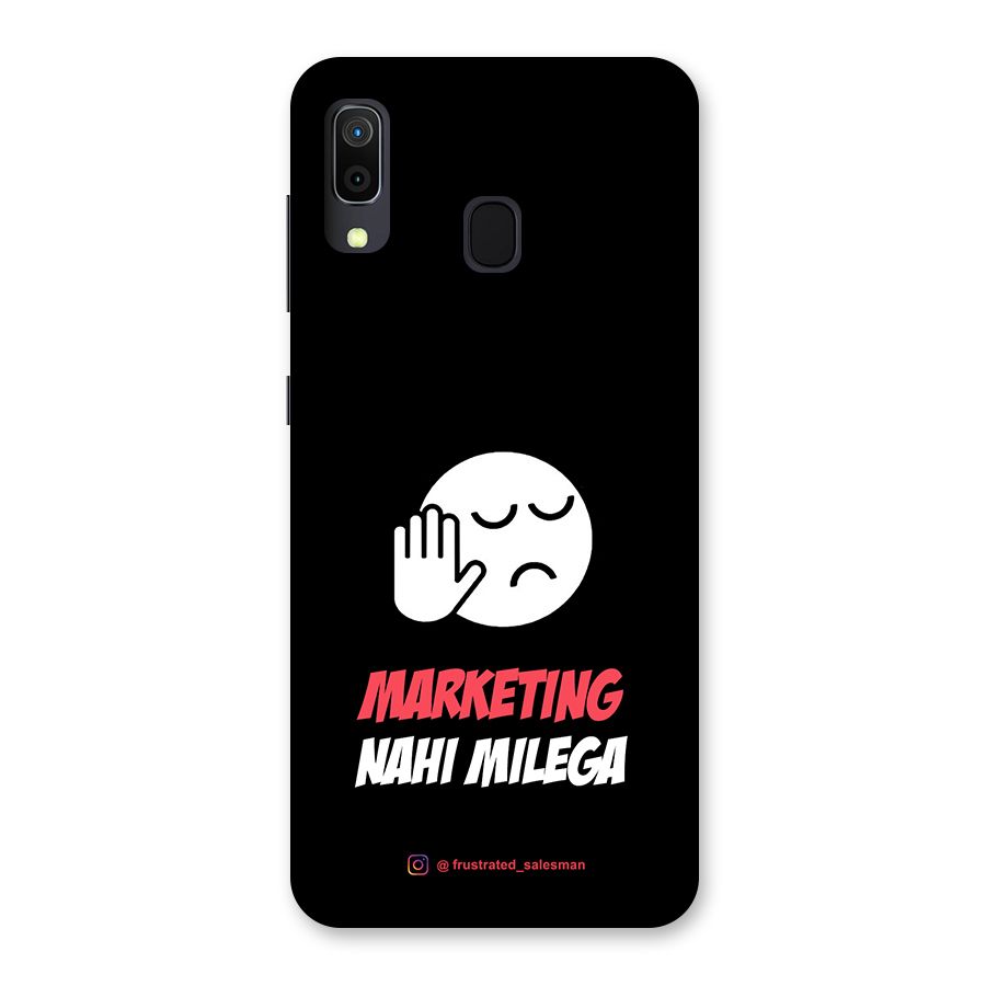Marketing Nahi Milega Black Back Case for Galaxy A30