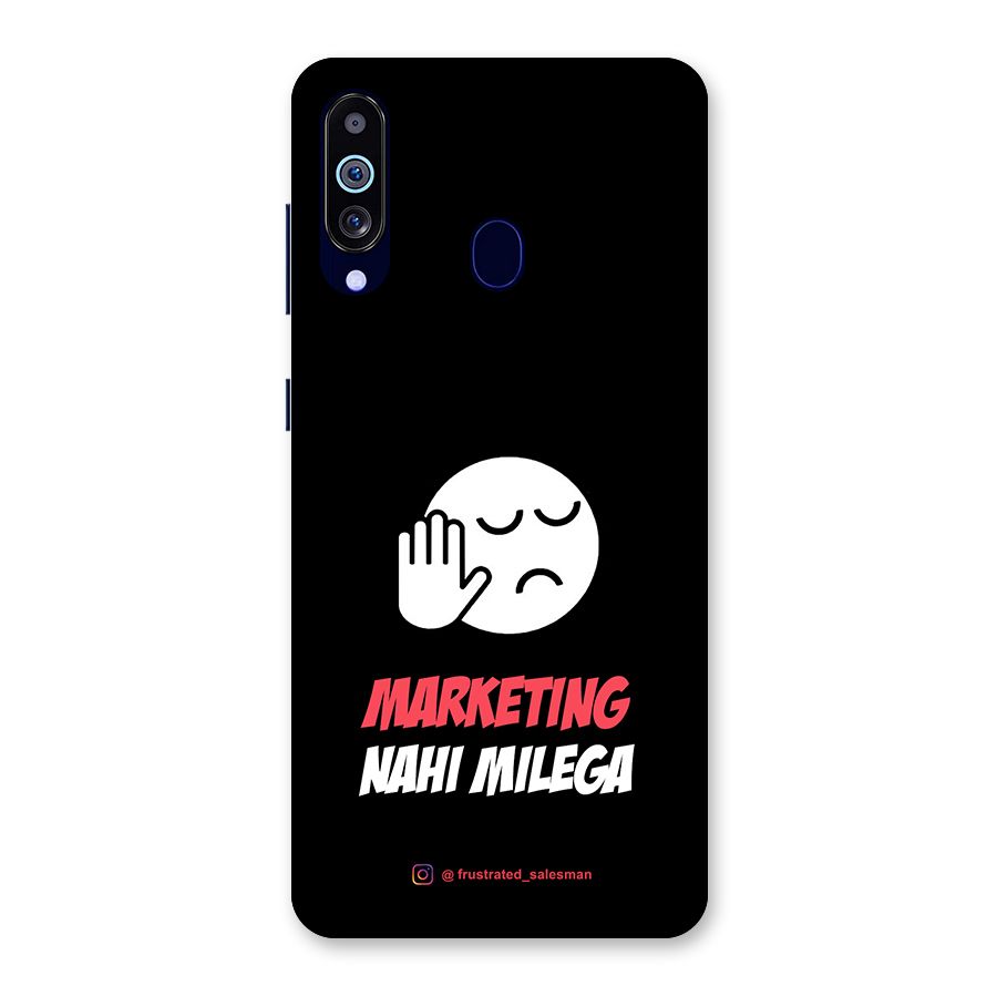 Marketing Nahi Milega Black Back Case for Galaxy A60