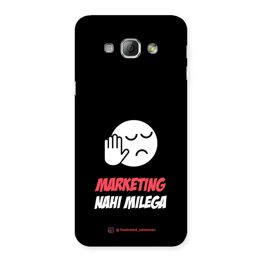 Marketing Nahi Milega Black Back Case for Galaxy A8