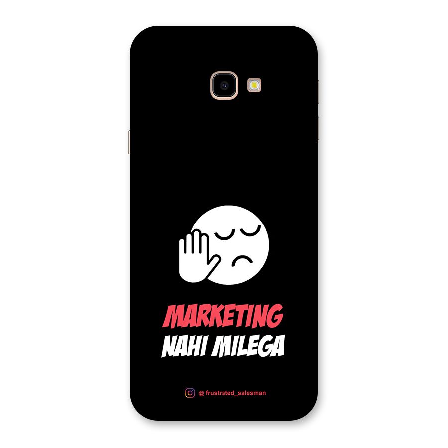Marketing Nahi Milega Black Back Case for Galaxy J4 Plus