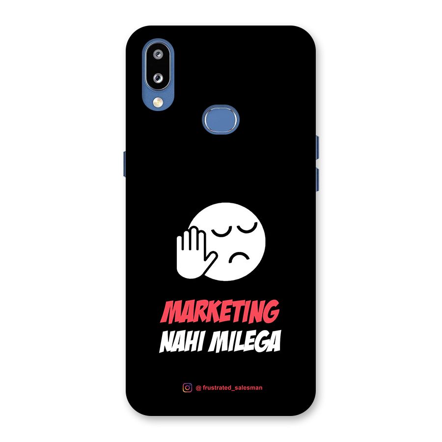 Marketing Nahi Milega Black Back Case for Galaxy M01s