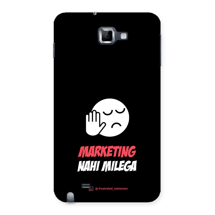 Marketing Nahi Milega Black Back Case for Galaxy Note
