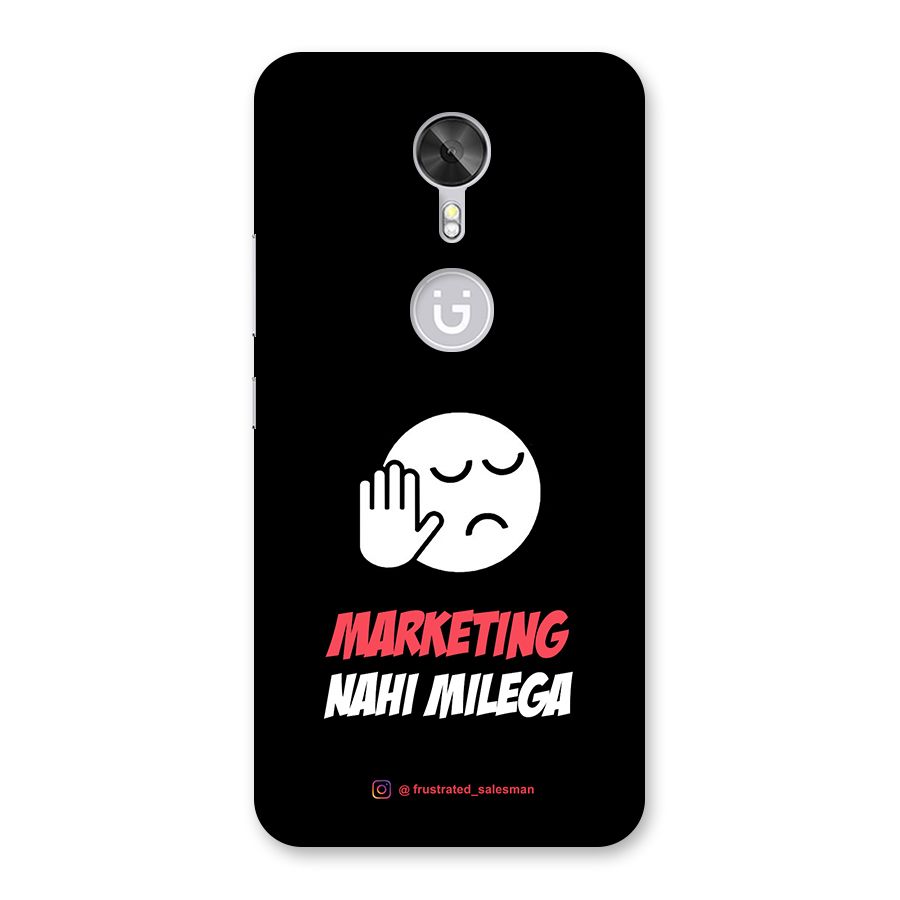 Marketing Nahi Milega Black Back Case for Gionee A1