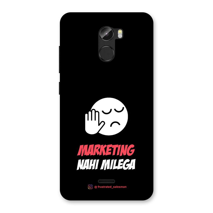 Marketing Nahi Milega Black Back Case for Gionee X1