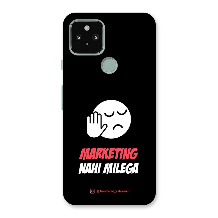 Marketing Nahi Milega Black Back Case for Google Pixel 5