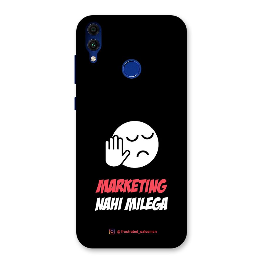 Marketing Nahi Milega Black Back Case for Honor 8C