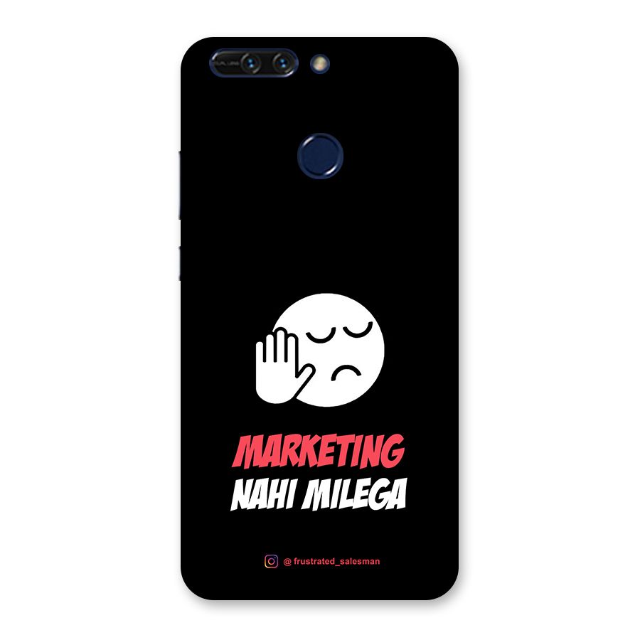 Marketing Nahi Milega Black Back Case for Honor 8 Pro