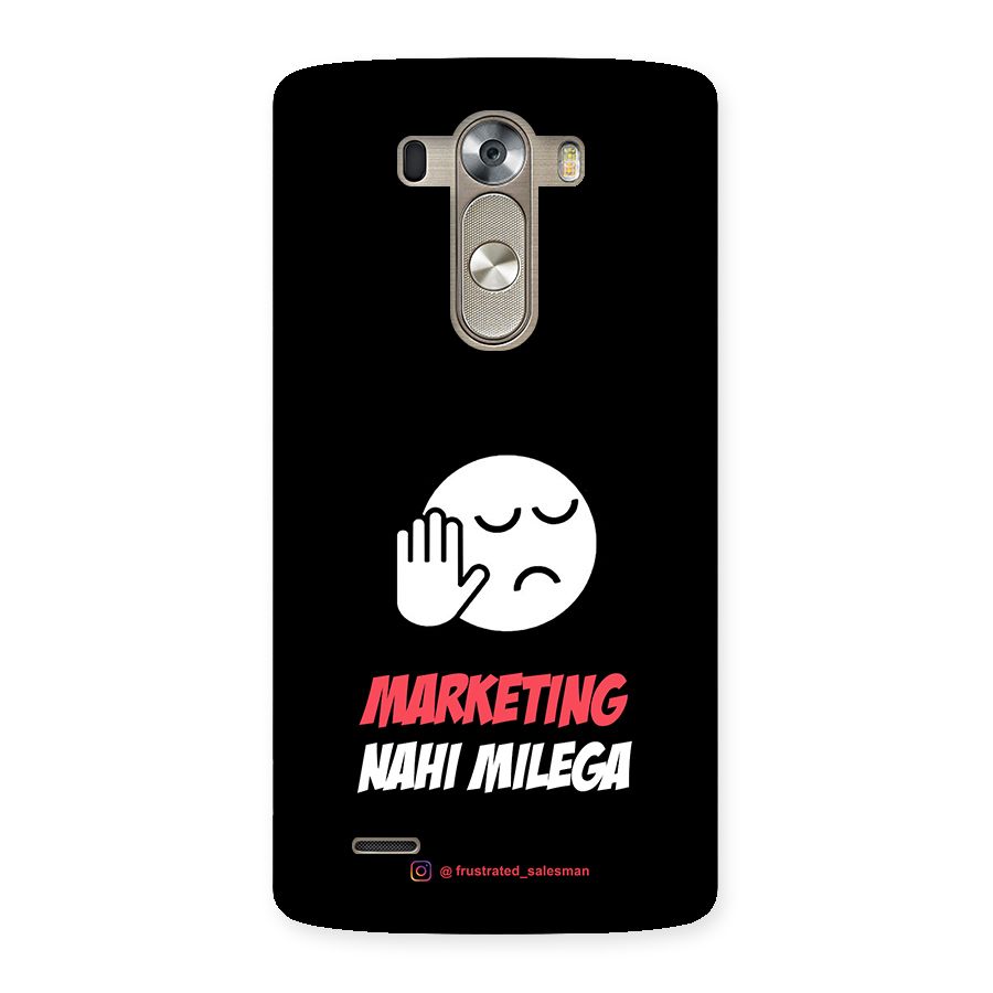 Marketing Nahi Milega Black Back Case for LG G3