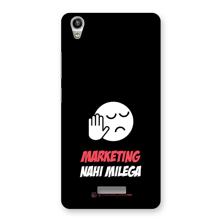 Marketing Nahi Milega Black Back Case for Lava-Pixel-V1
