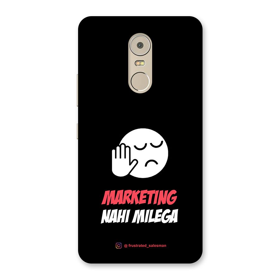 Marketing Nahi Milega Black Back Case for Lenovo K6 Note