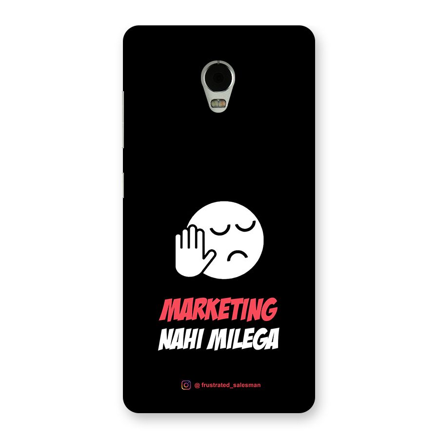 Marketing Nahi Milega Black Back Case for Lenovo Vibe P1