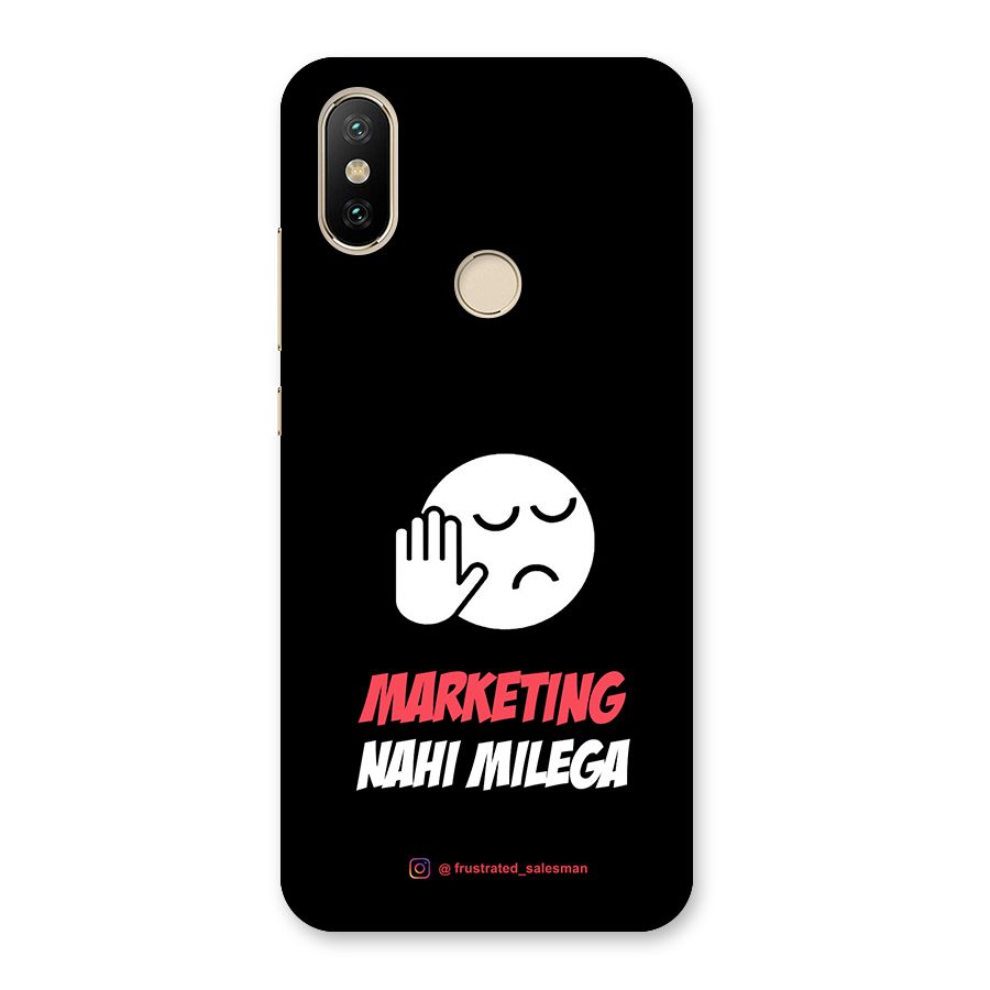Marketing Nahi Milega Black Back Case for Mi A2