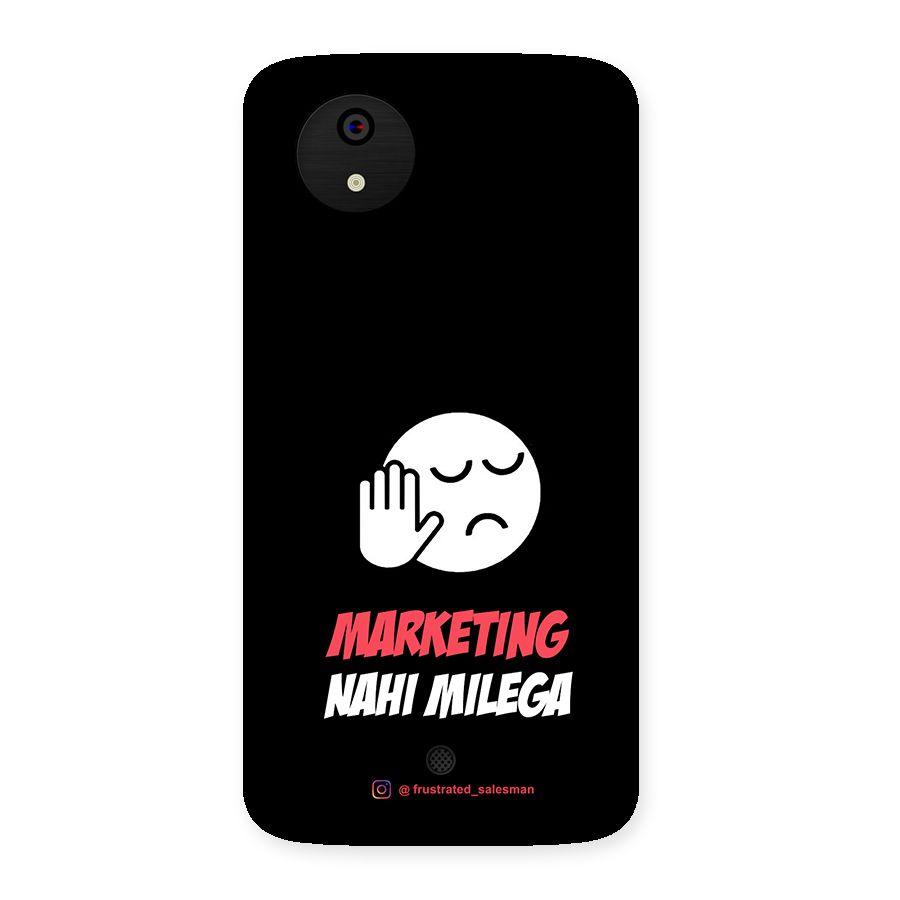 Marketing Nahi Milega Black Back Case for Micromax Canvas A1