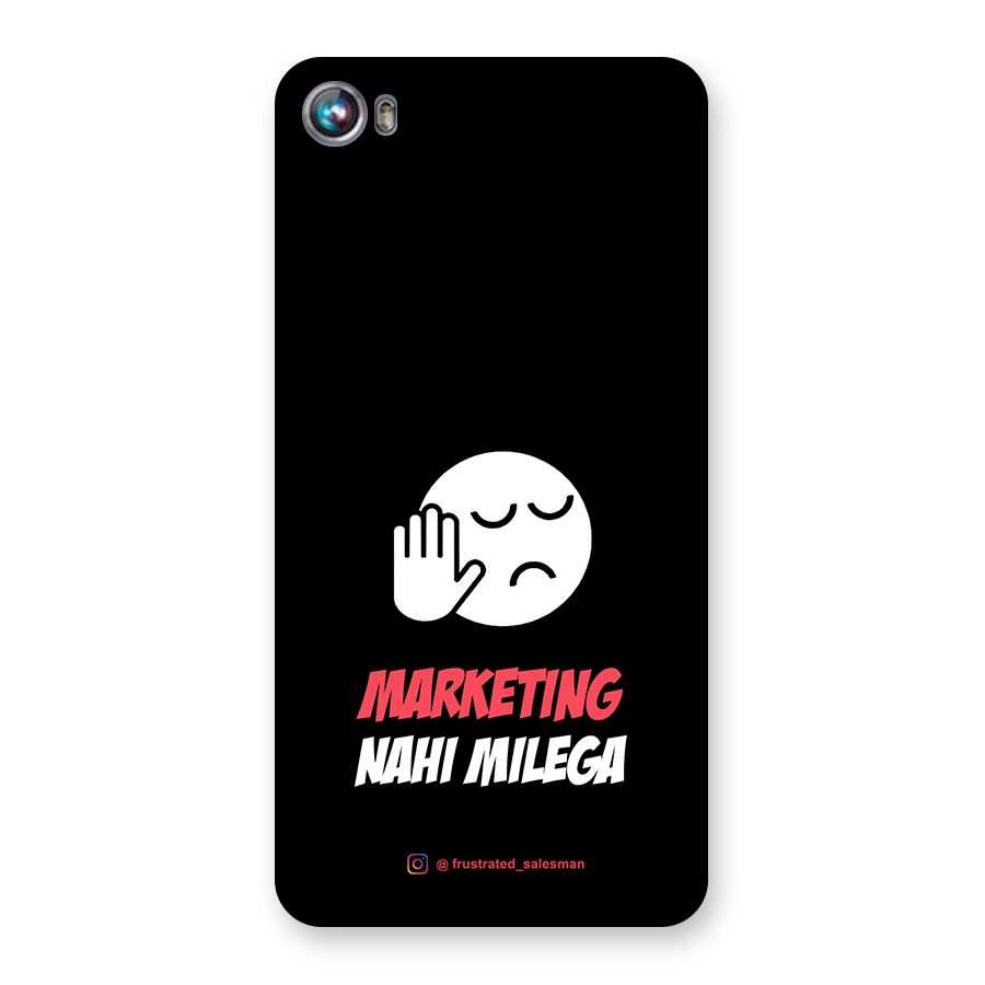 Marketing Nahi Milega Black Back Case for Micromax Canvas Fire 4 A107