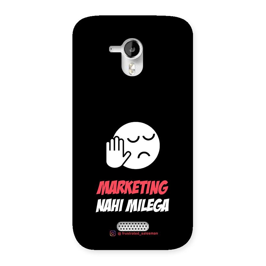 Marketing Nahi Milega Black Back Case for Micromax Canvas HD A116