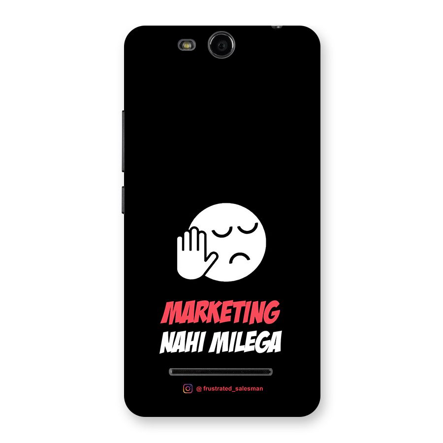 Marketing Nahi Milega Black Back Case for Micromax Canvas Juice 3 Q392