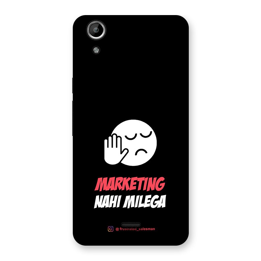 Marketing Nahi Milega Black Back Case for Micromax Canvas Selfie Lens Q345