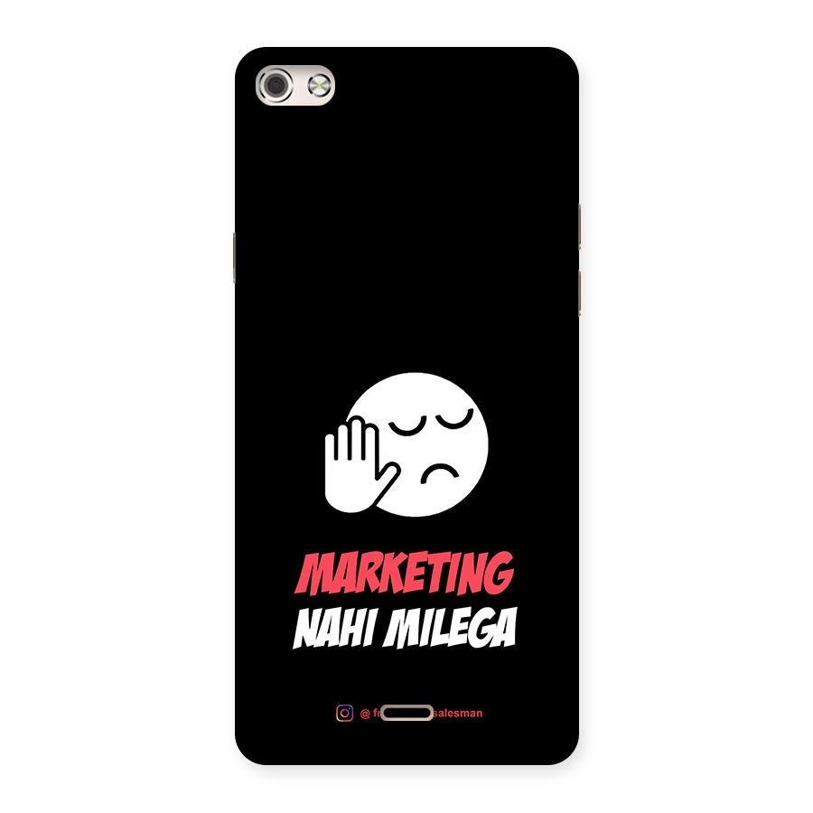 Marketing Nahi Milega Black Back Case for Micromax Canvas Silver 5