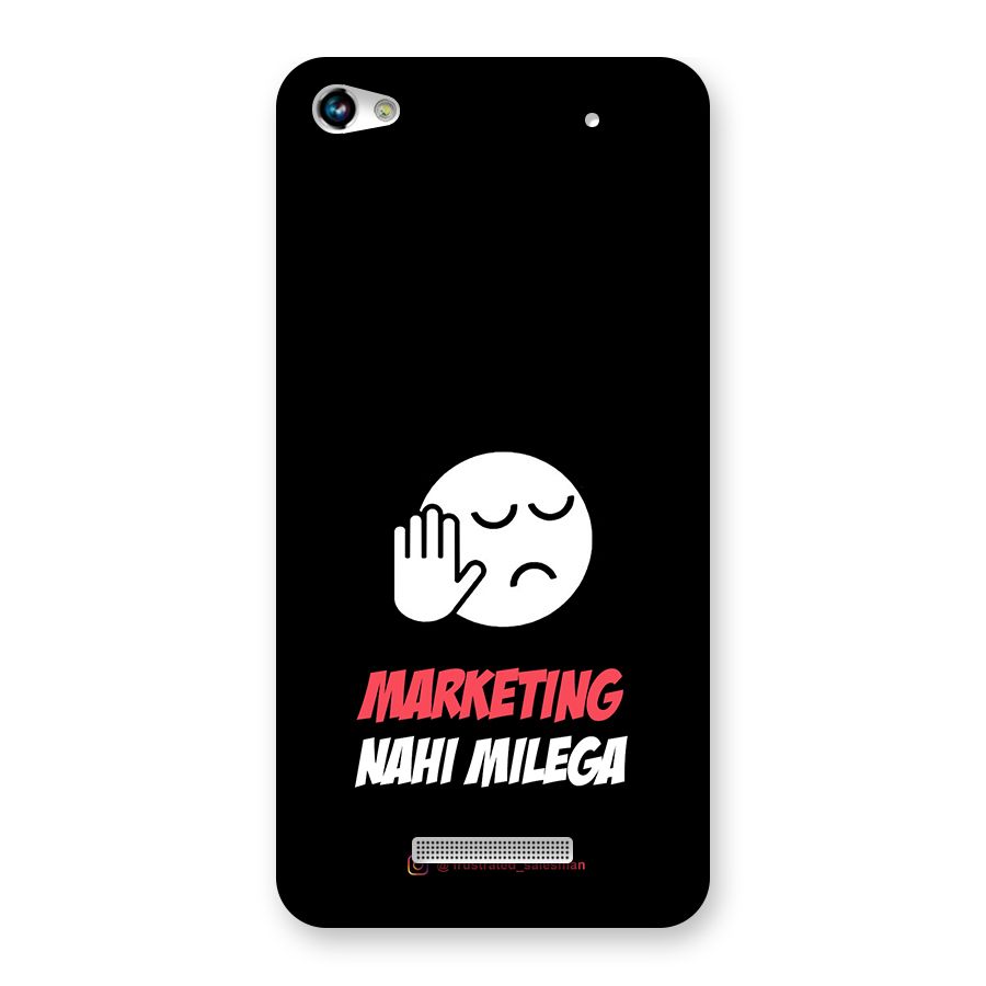 Marketing Nahi Milega Black Back Case for Micromax Hue 2