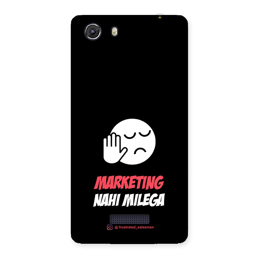 Marketing Nahi Milega Black Back Case for Micromax Unite 3