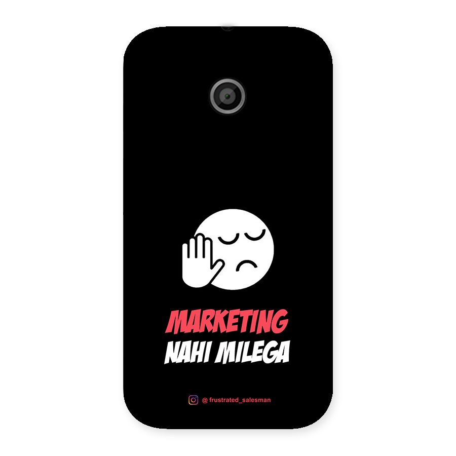 Marketing Nahi Milega Black Back Case for Moto E