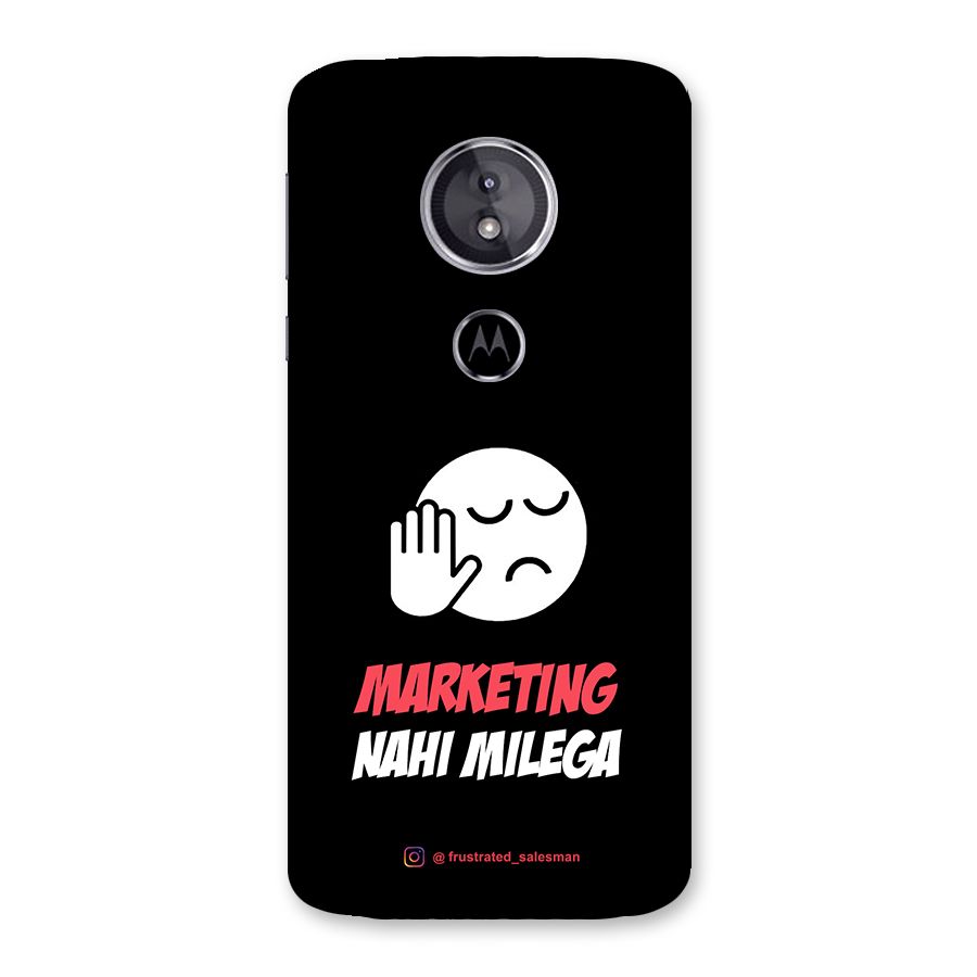 Marketing Nahi Milega Black Back Case for Moto E5