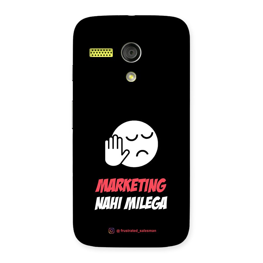 Marketing Nahi Milega Black Back Case for Moto G