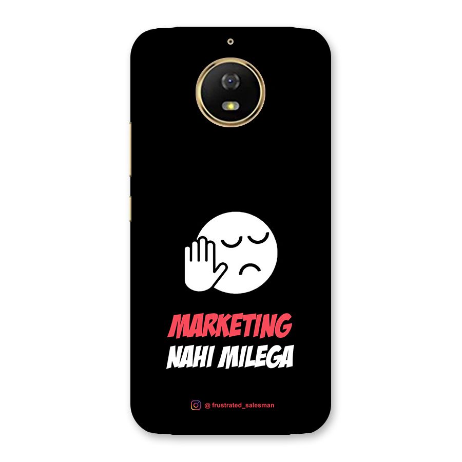 Marketing Nahi Milega Black Back Case for Moto G5s