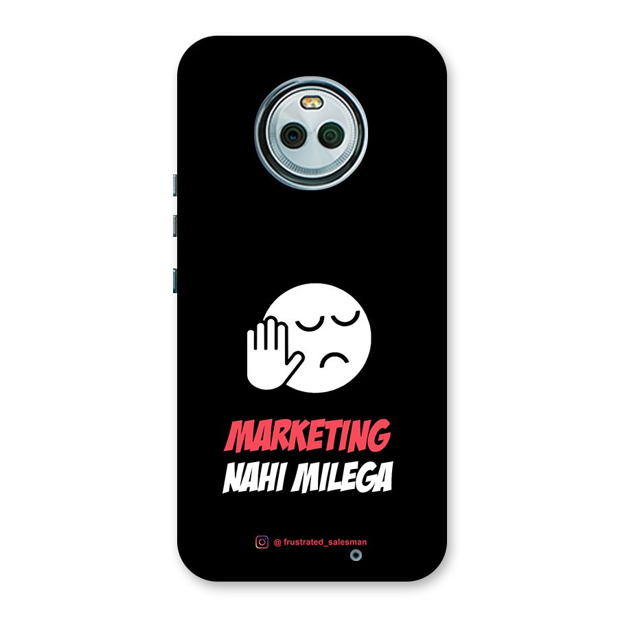 Marketing Nahi Milega Black Back Case for Moto X4