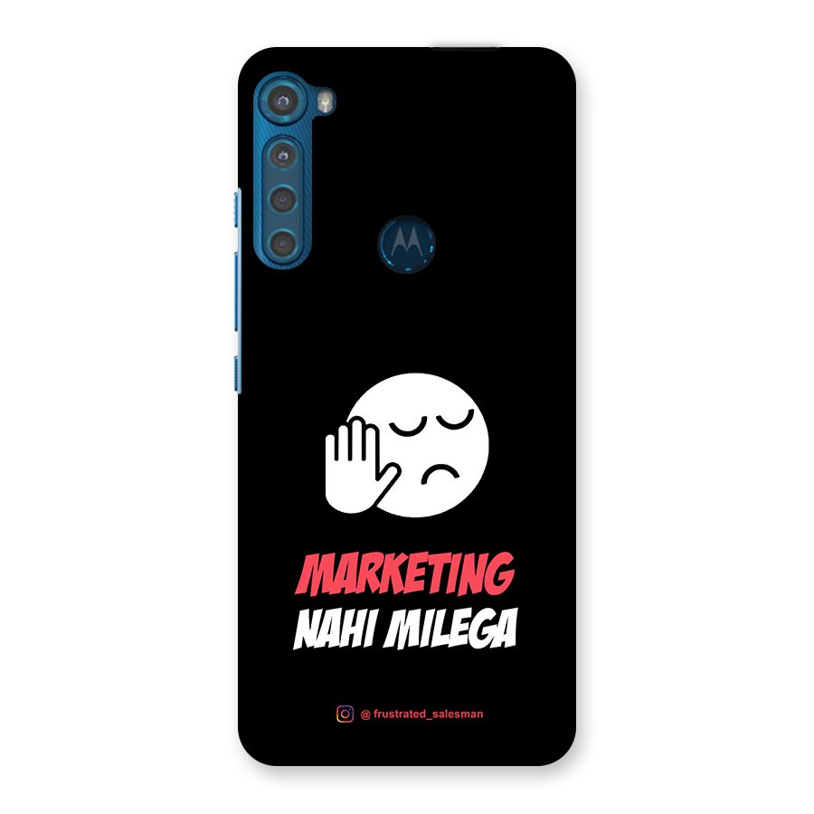 Marketing Nahi Milega Black Back Case for Motorola One Fusion Plus