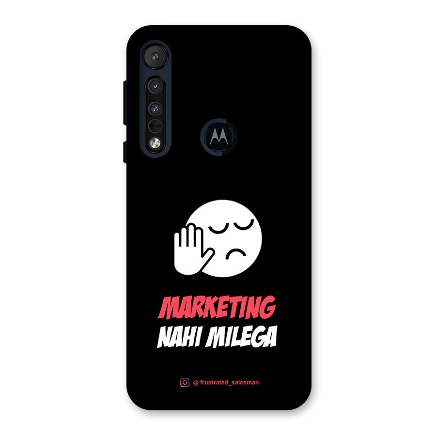 Marketing Nahi Milega Black Back Case for Motorola One Macro