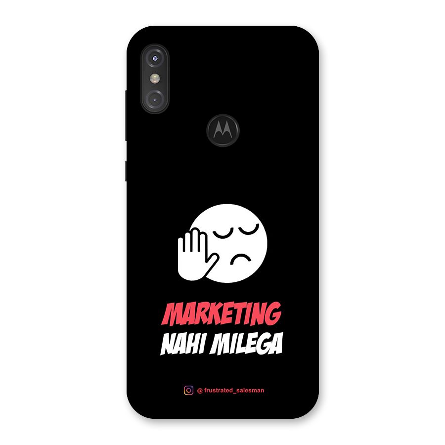 Marketing Nahi Milega Black Back Case for Motorola One Power