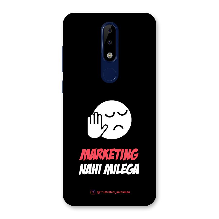 Marketing Nahi Milega Black Back Case for Nokia 5.1 Plus