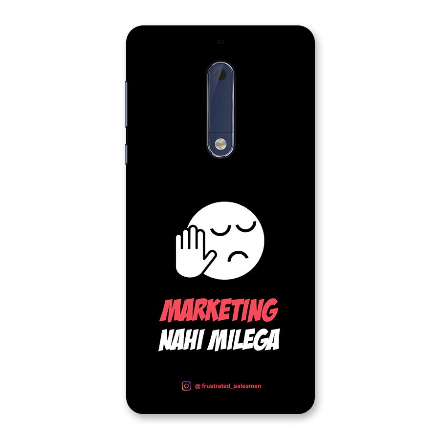 Marketing Nahi Milega Black Back Case for Nokia 5