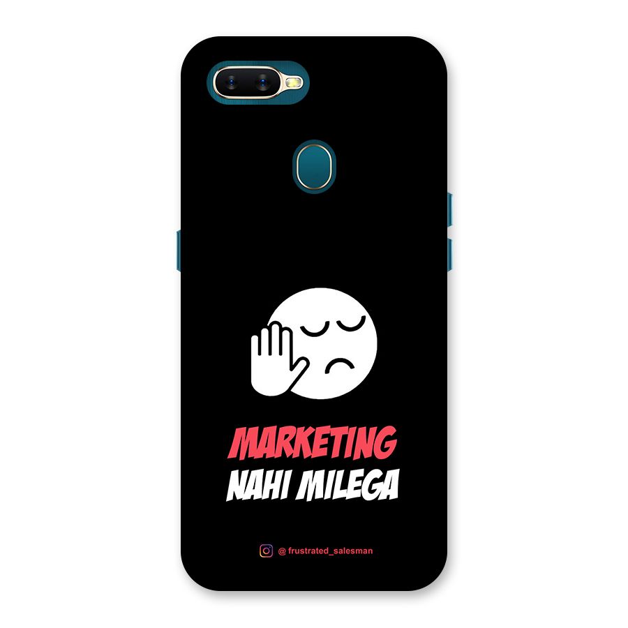 Marketing Nahi Milega Black Back Case for Oppo A12s