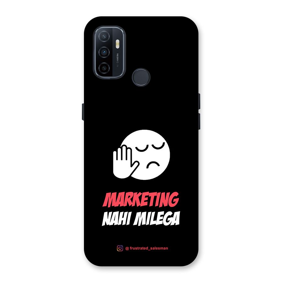 Marketing Nahi Milega Black Back Case for Oppo A32