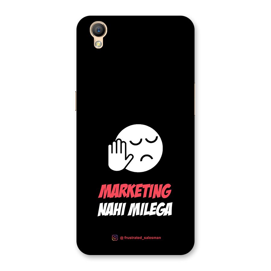 Marketing Nahi Milega Black Back Case for Oppo A37