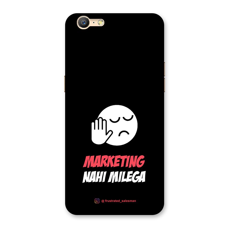 Marketing Nahi Milega Black Back Case for Oppo A39