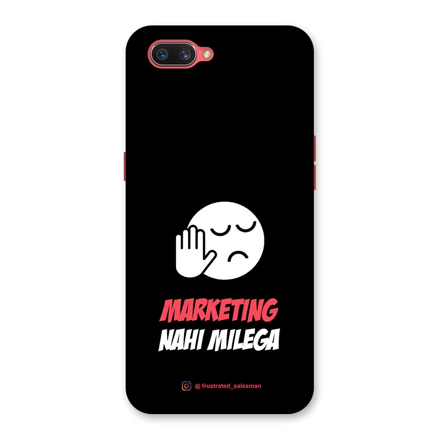 Marketing Nahi Milega Black Back Case for Oppo A3s