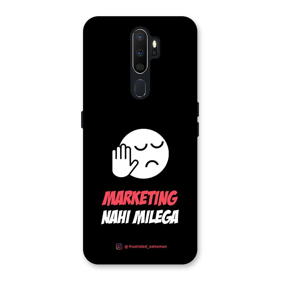 Marketing Nahi Milega Black Back Case for Oppo A5 (2020)