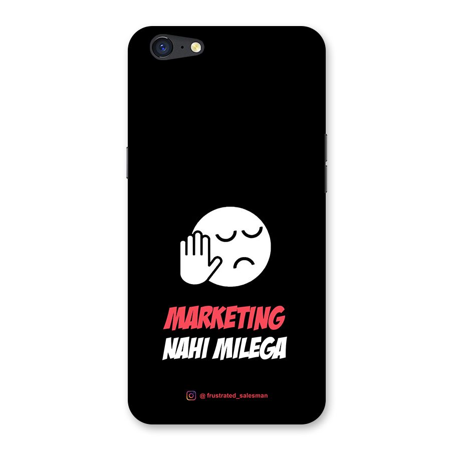 Marketing Nahi Milega Black Back Case for Oppo A71