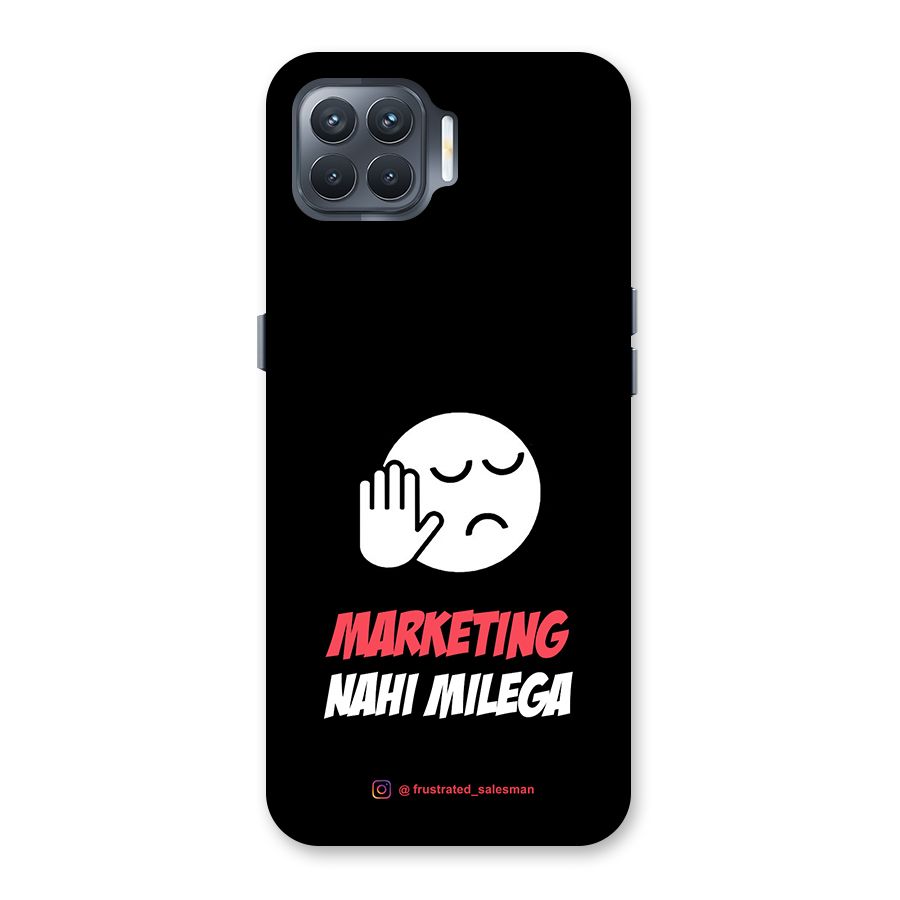 Marketing Nahi Milega Black Back Case for Oppo F17 Pro