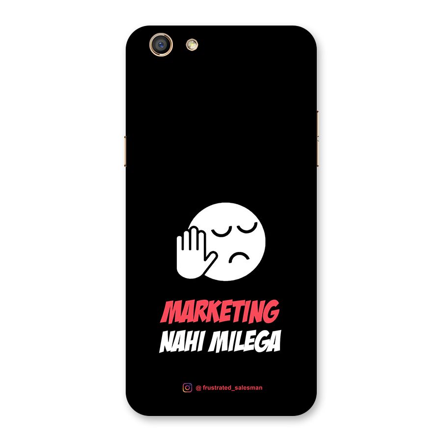 Marketing Nahi Milega Black Back Case for Oppo F3