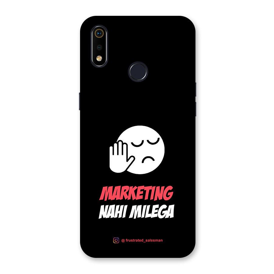 Marketing Nahi Milega Black Back Case for Realme 3i